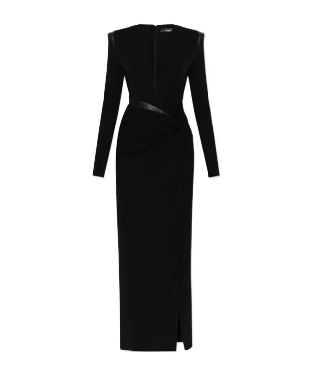 Long-Sleeved V-Neck Dress