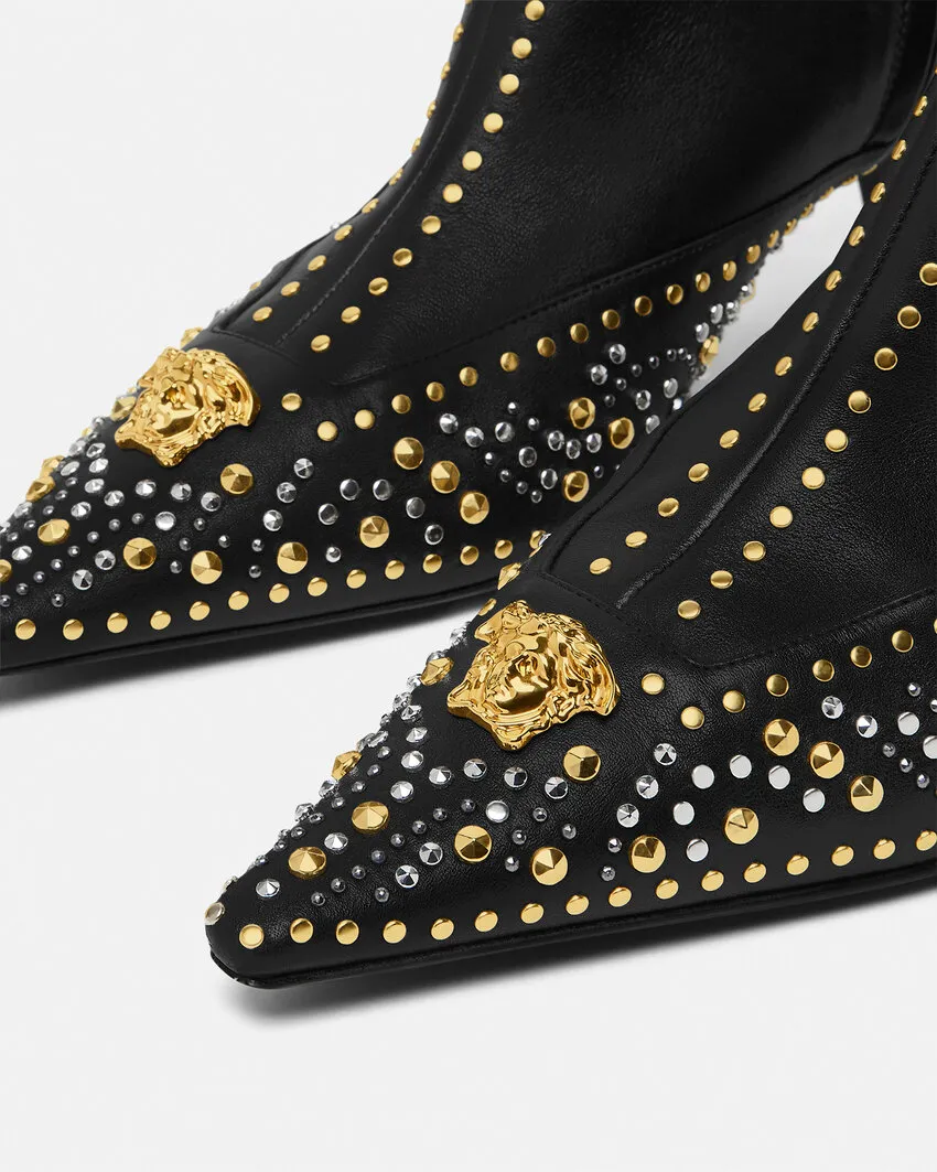 Embellished Pointed-Toe Boots