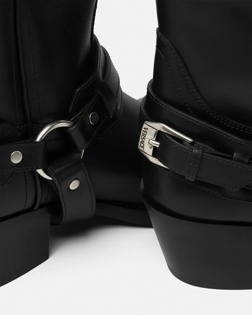 Square-Toe Heeled Boots