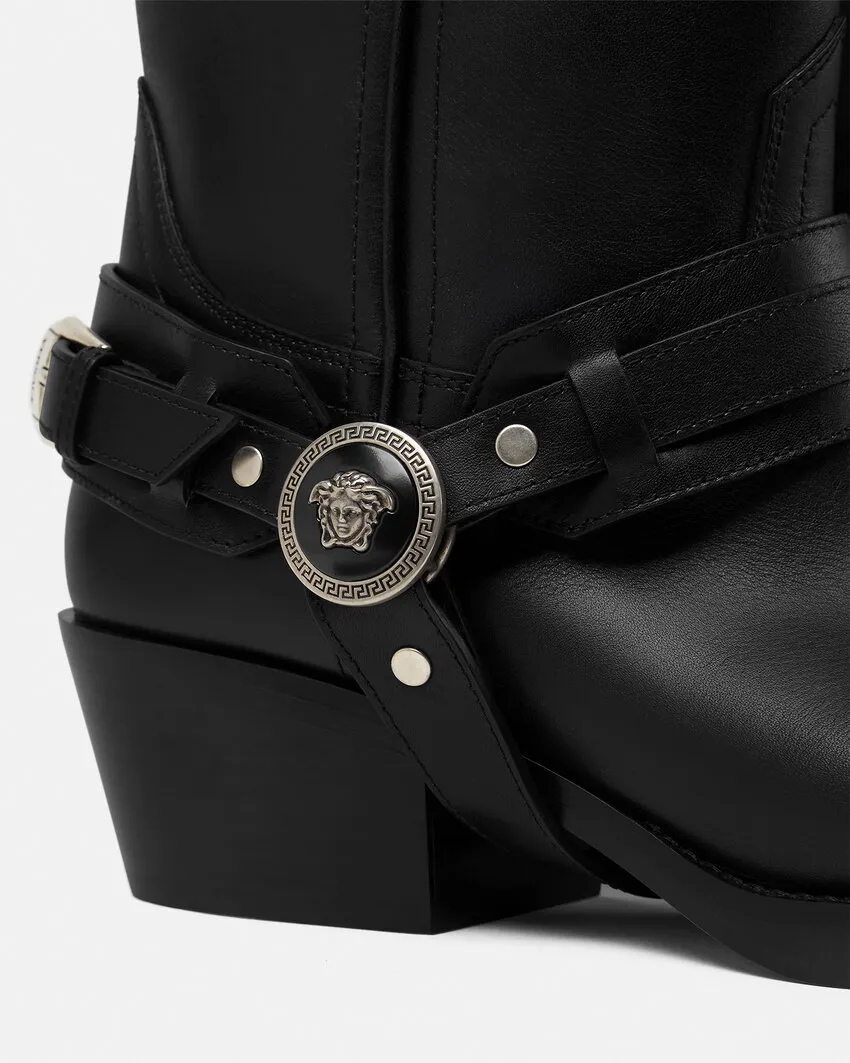 Square-Toe Heeled Boots