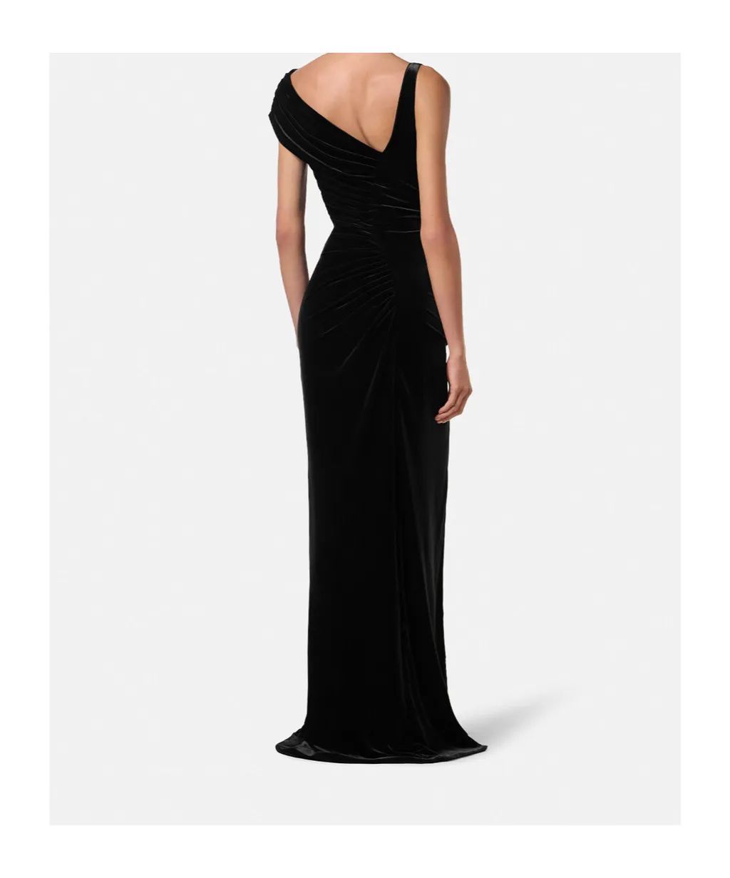 Draped Velvet Dress