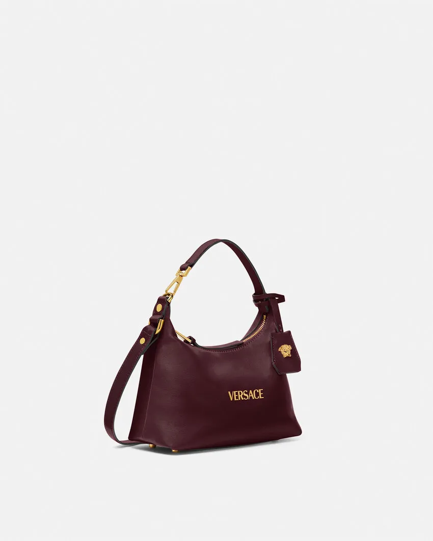 Logo Plaque Zipped Shoulder Bag