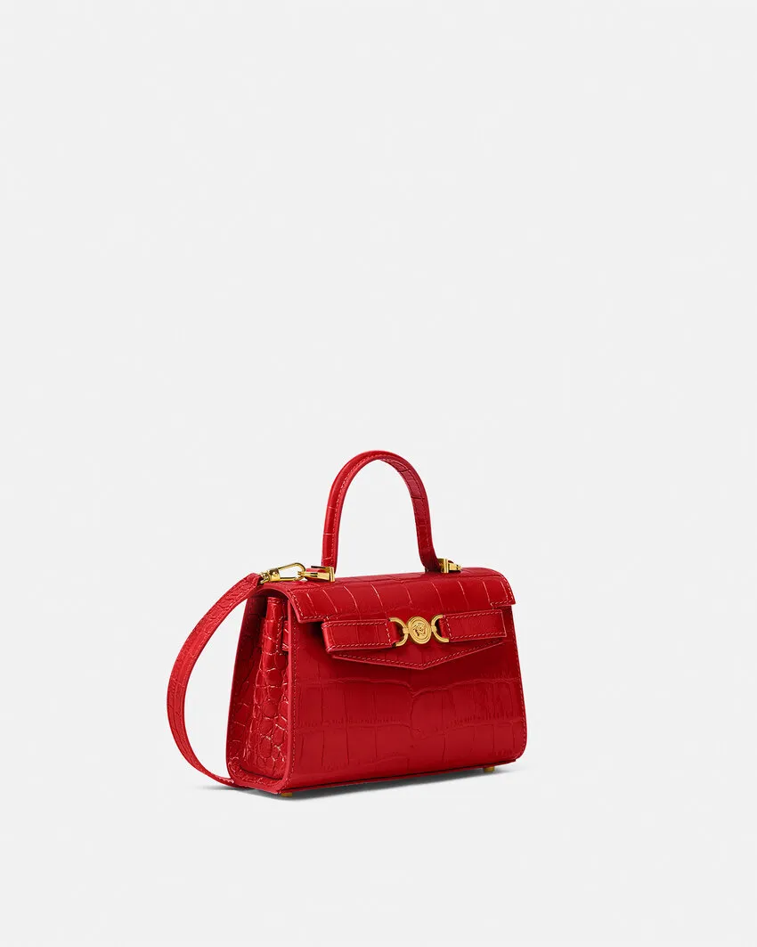 Medusa 95 Embossed Small Handbag