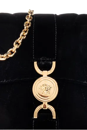 Kleio Chain-Linked Velvet Shoulder Bag