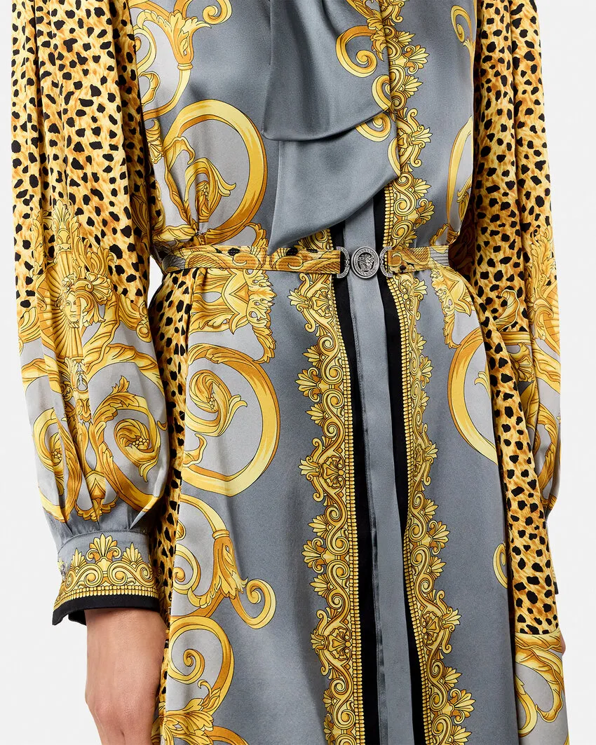 Long-Sleeved Belted Dress