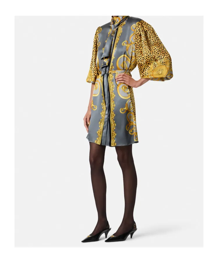 Long-Sleeved Belted Dress