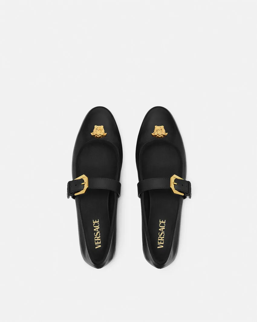 Medusa-Buckle Ballet Flats