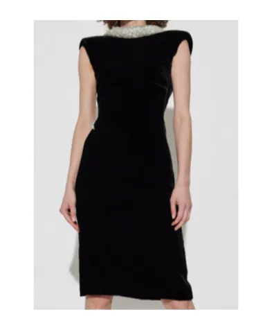 Embellished Velvet Dress