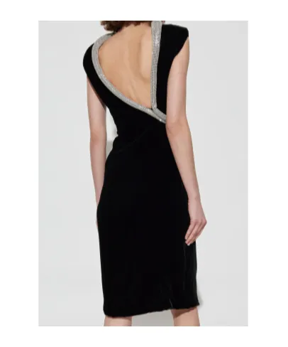 Embellished Velvet Dress