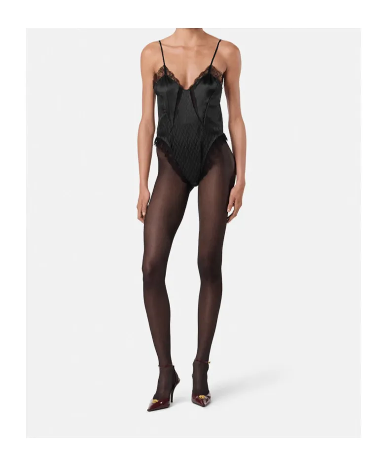 Lace-Detailed Bodysuit