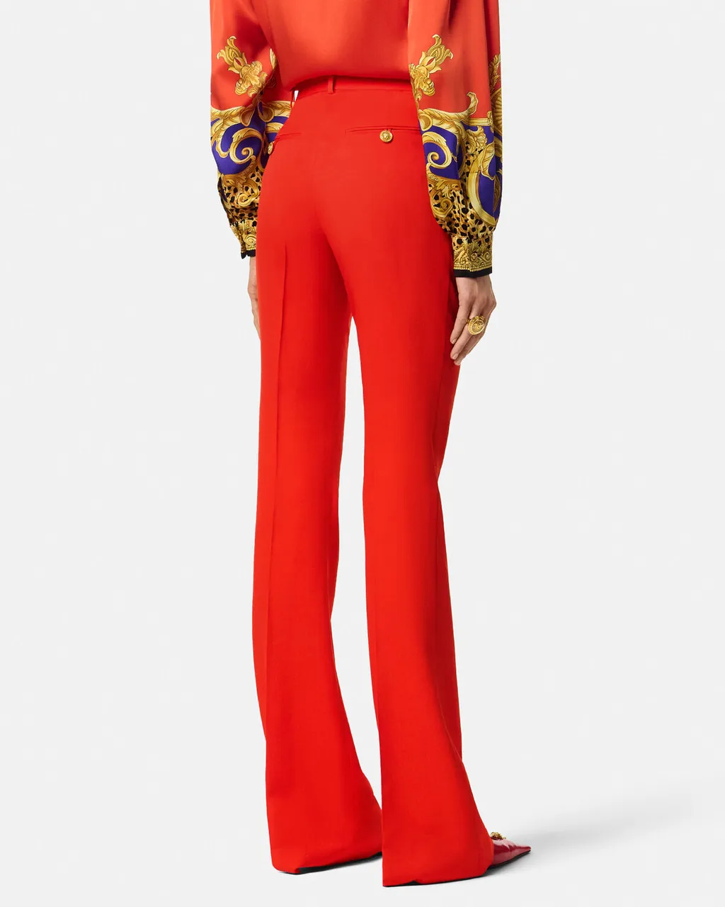 Pressed-Crease Tailored Trousers