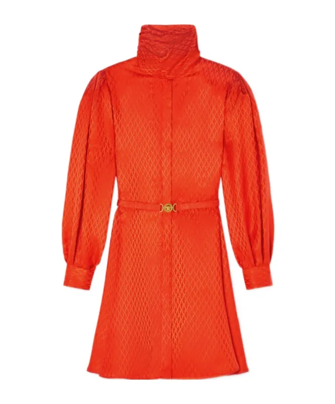 Belted Long-Sleeved Dress