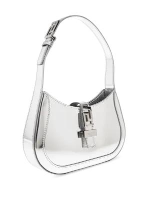 Greca Goddess Metallic Shoulder Bag