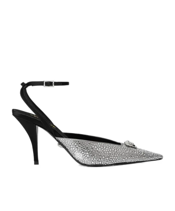 85Mm Crystal La Medusa Slingback Pumps