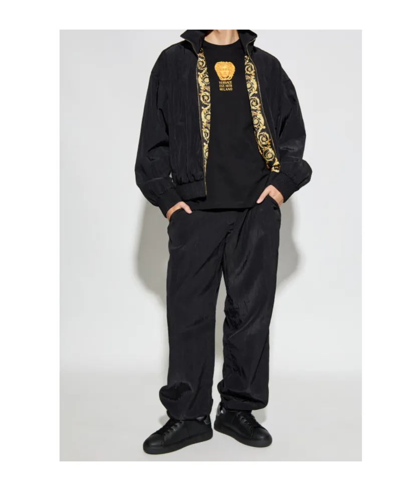 Logo-Embroidered Ribbed-Cuff Bomber Jacket