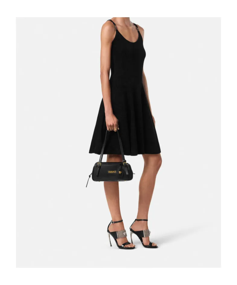 Embellished Scoop-Neck Mini Dress