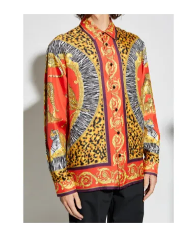 Wild Cats Printed Silk Shirt