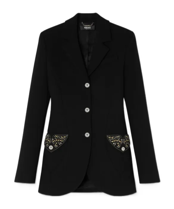 Embellished Single-Breasted Blazer