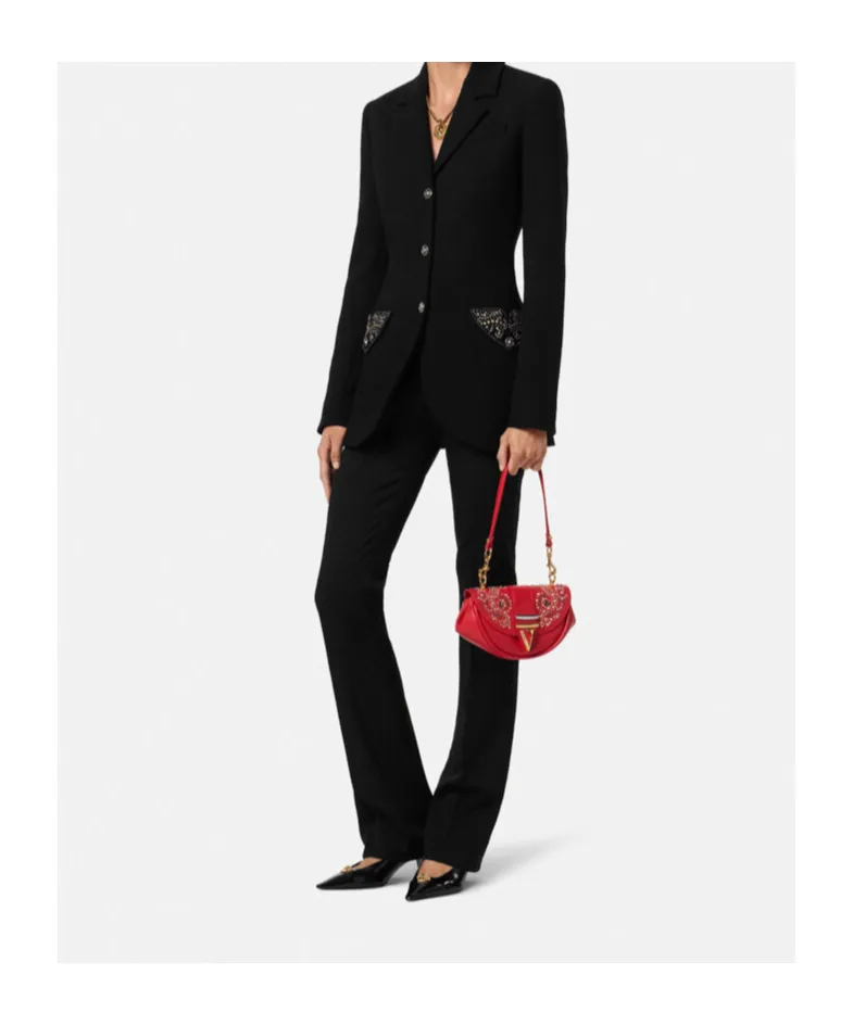 Embellished Single-Breasted Blazer