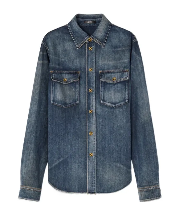 Double-Pocket Denim Shirt