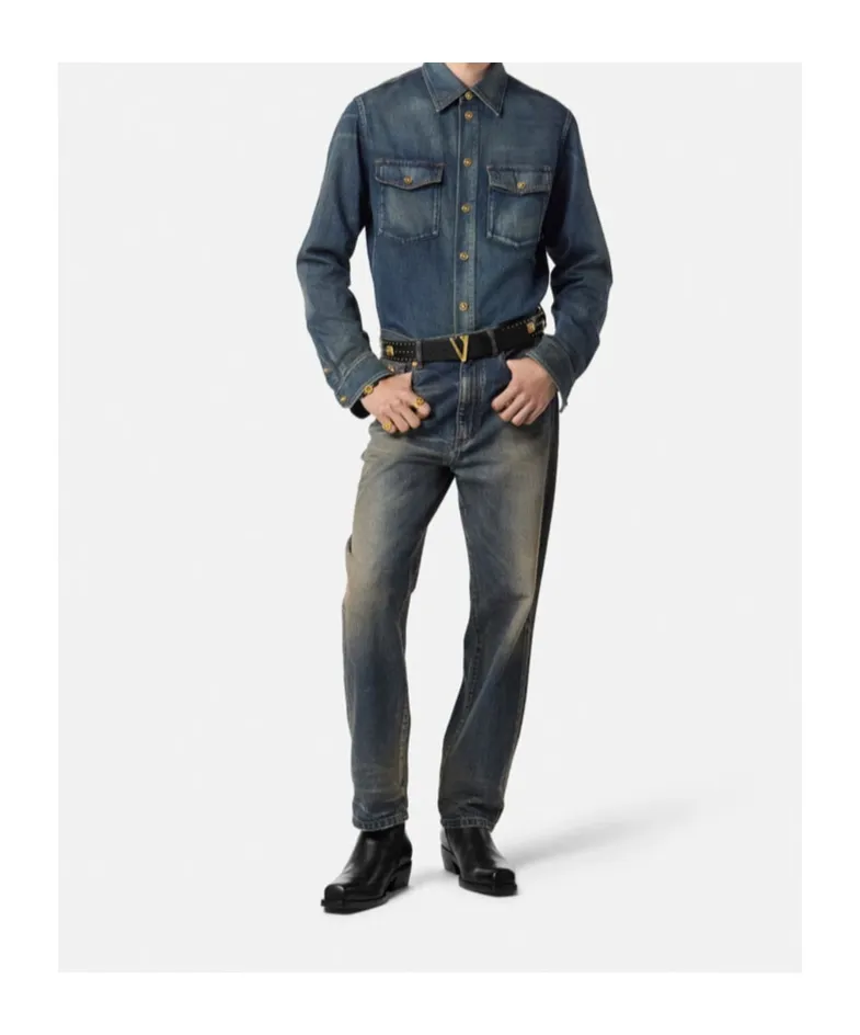 Double-Pocket Denim Shirt