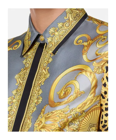 Cheetah Foulard Silk Shirt