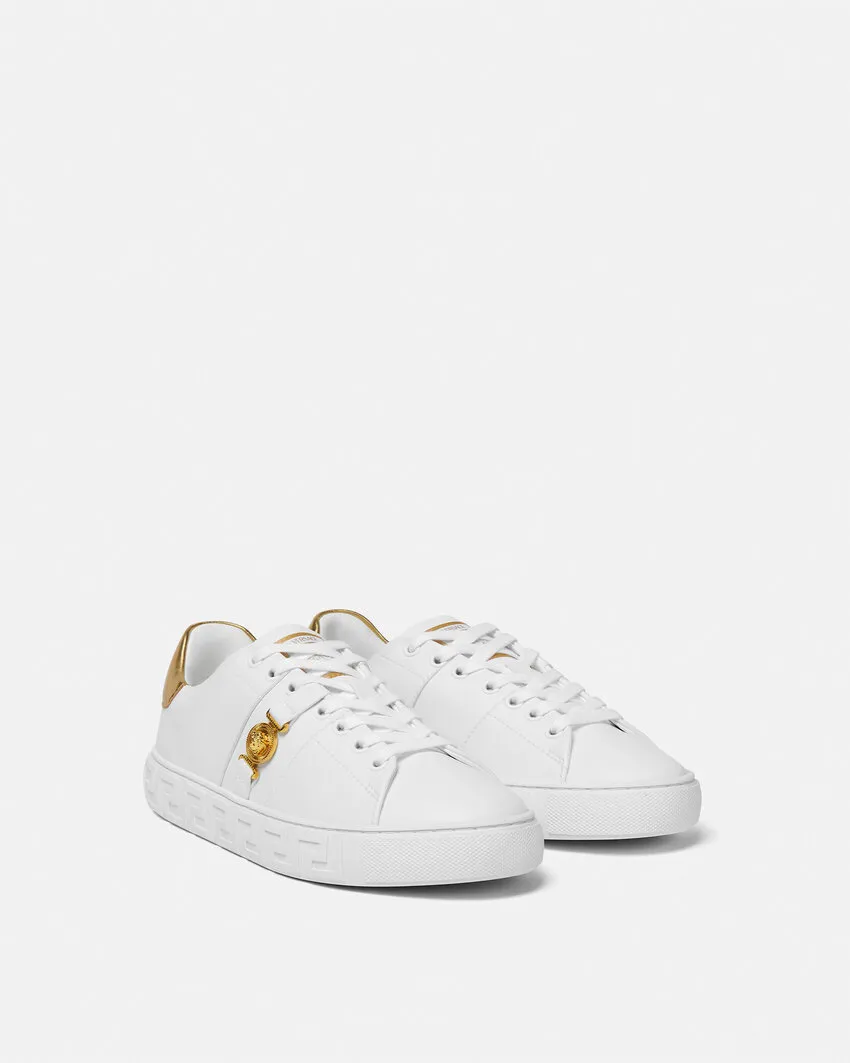 Greek-Key Emblem Sneakers