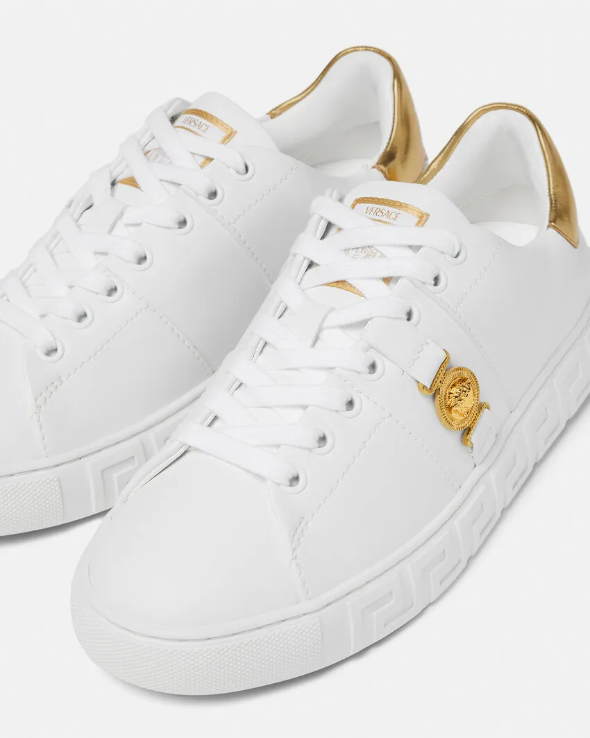 Greek-Key Emblem Sneakers