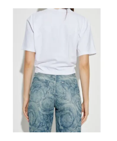 Embellished Knot-Detail T-Shirt