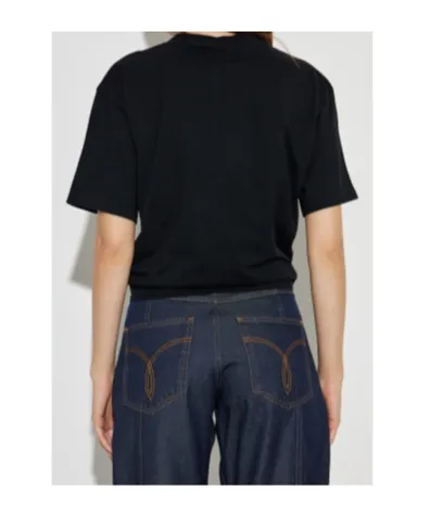 Embellished Knot-Detail T-Shirt
