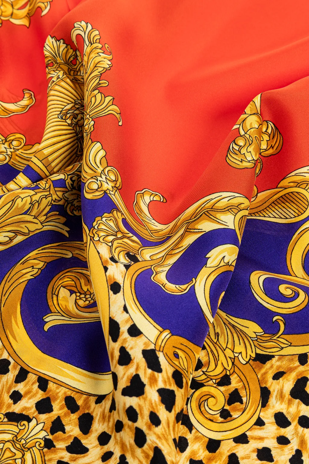 Baroque Leopard Print Scarf