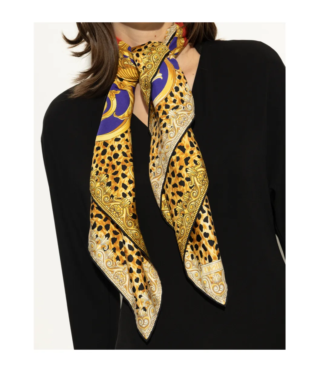 Baroque Leopard Print Scarf