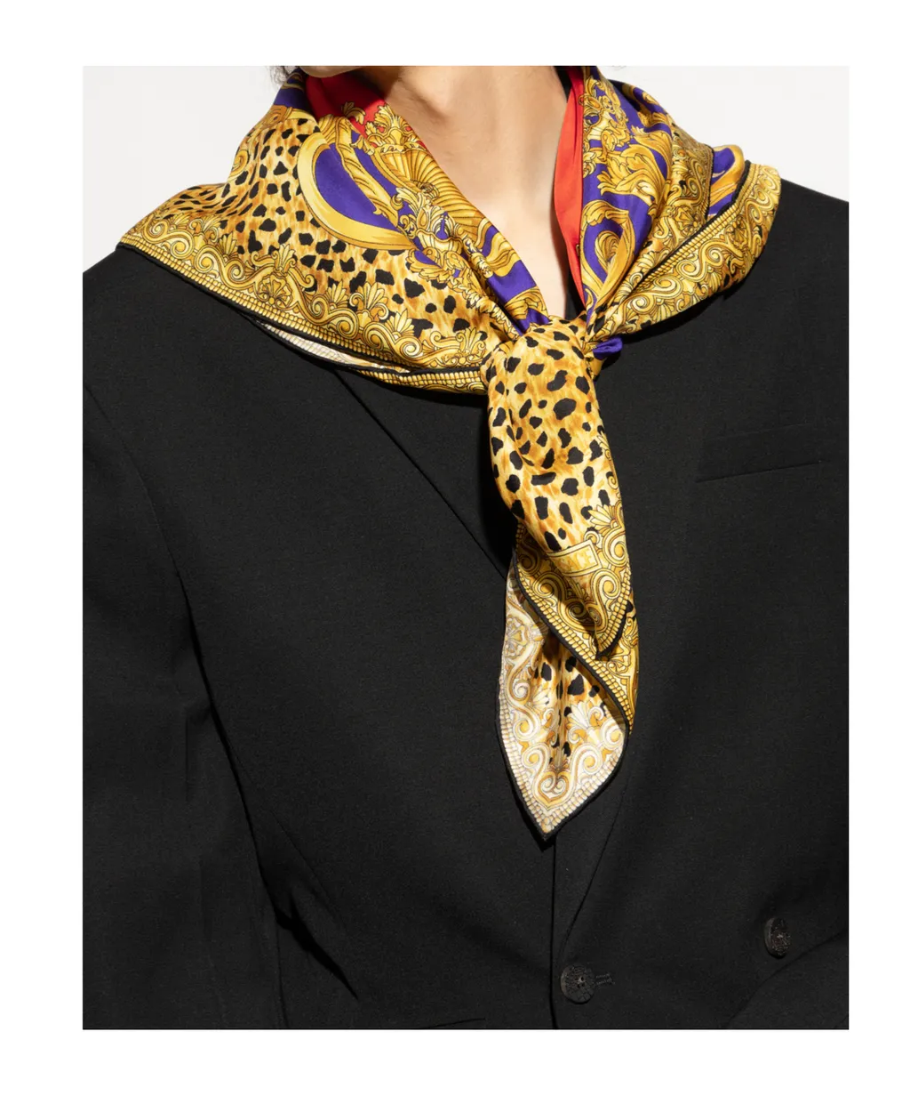 Baroque Leopard Print Scarf