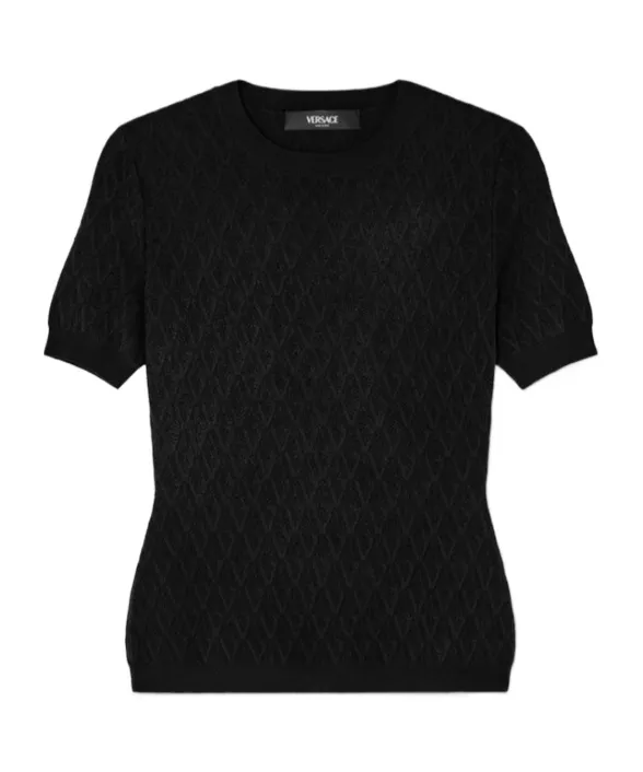 Textured Short-Sleeve Top