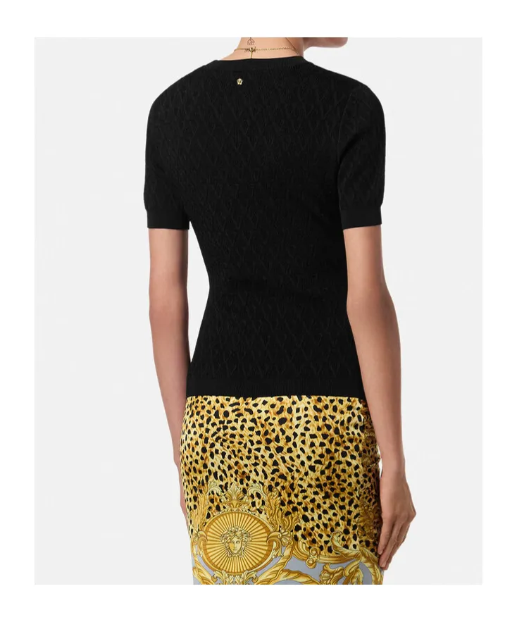 Textured Short-Sleeve Top
