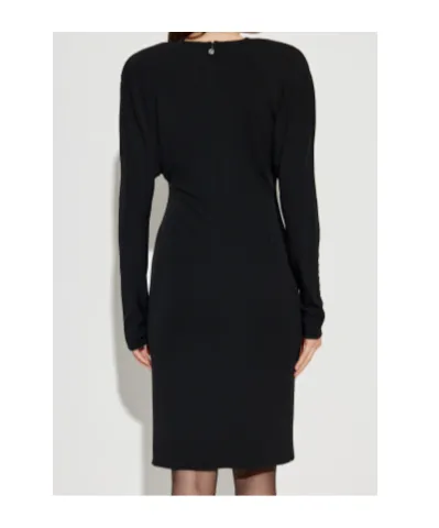 V-Neck Long-Sleeve Mini Dress