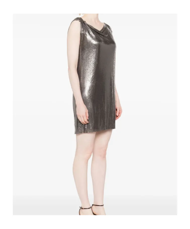 Chainmail Cowl-Neck Dress