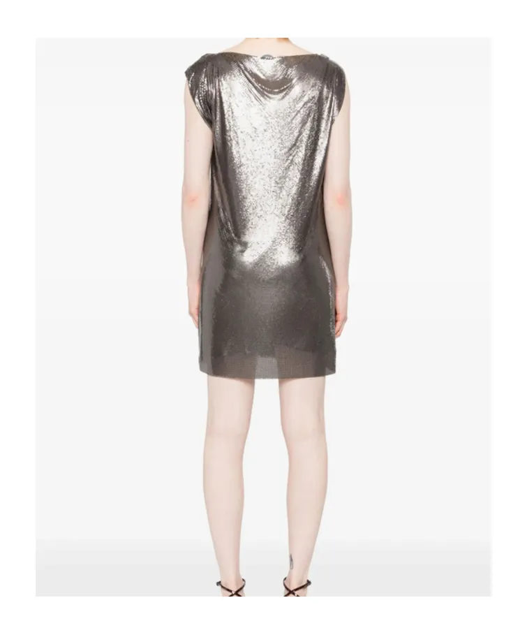 Chainmail Cowl-Neck Dress