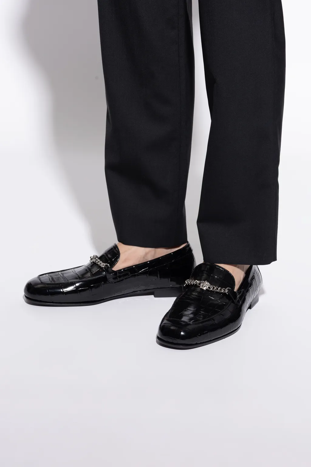 Embossed Slip-On Loafers