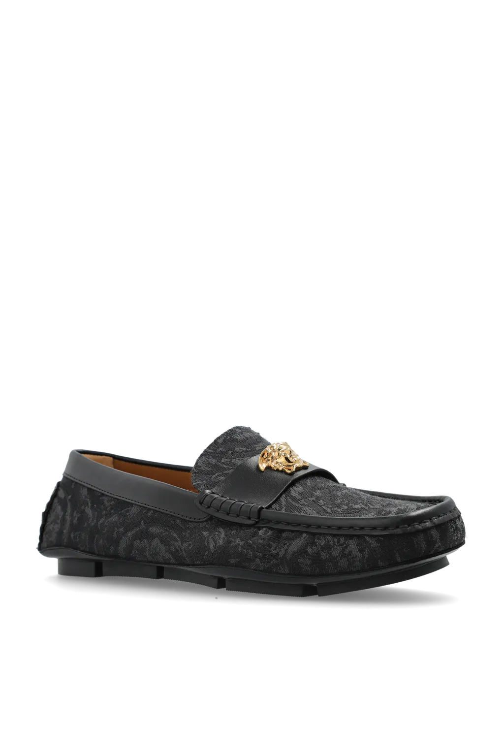 Medusa-Plaque Slip-On Loafers