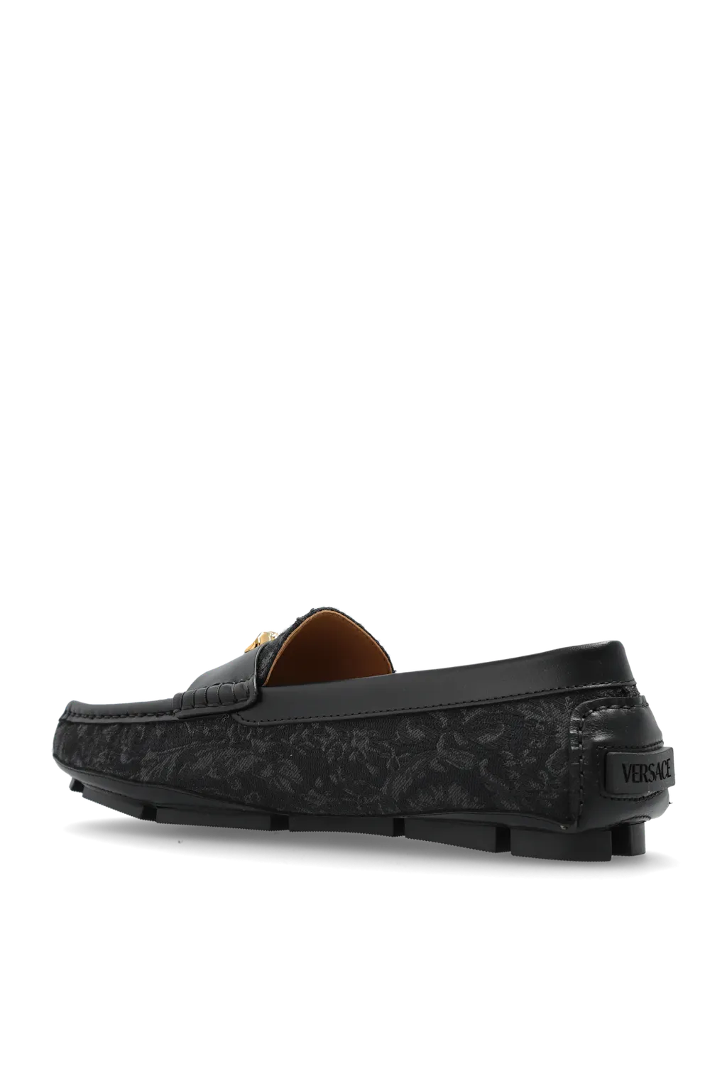 Medusa-Plaque Slip-On Loafers