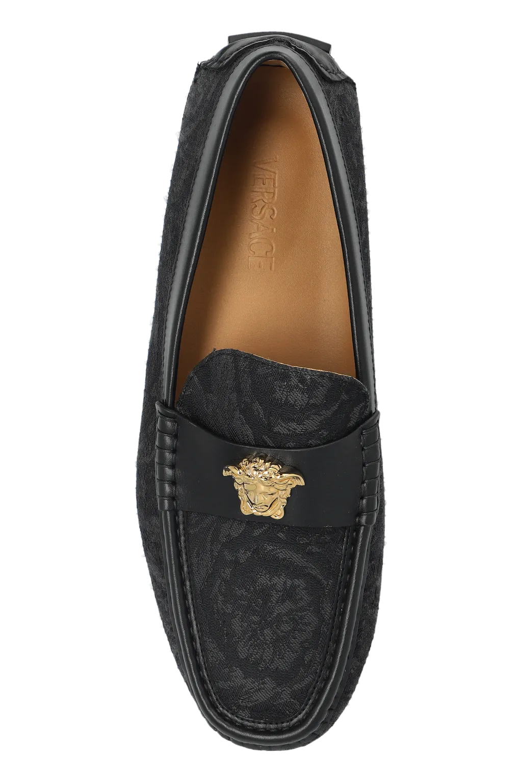 Medusa-Plaque Slip-On Loafers