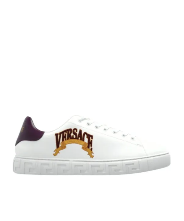 Logo Embroidered Lace-Up Sneakers