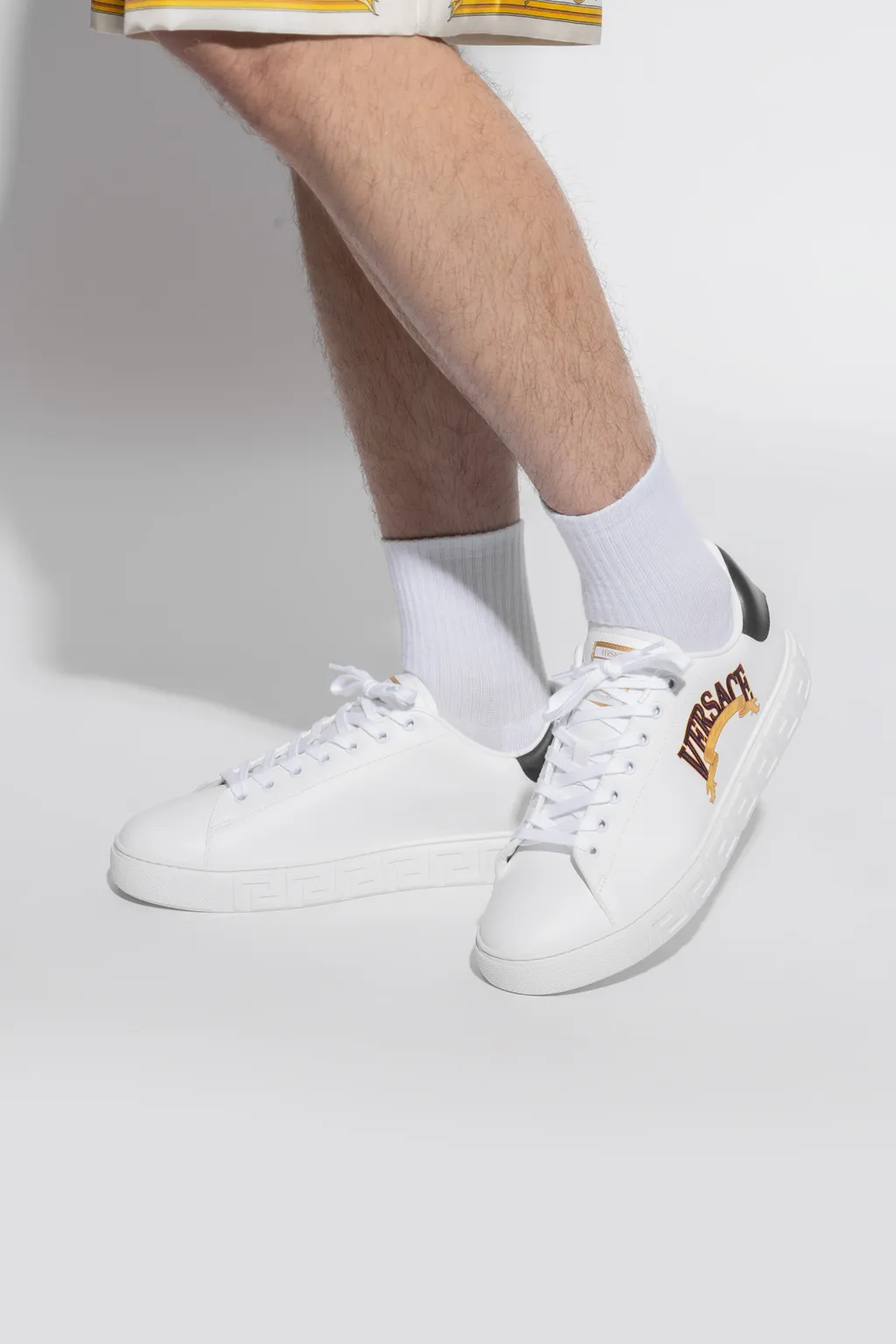 Logo Embroidered Lace-Up Sneakers
