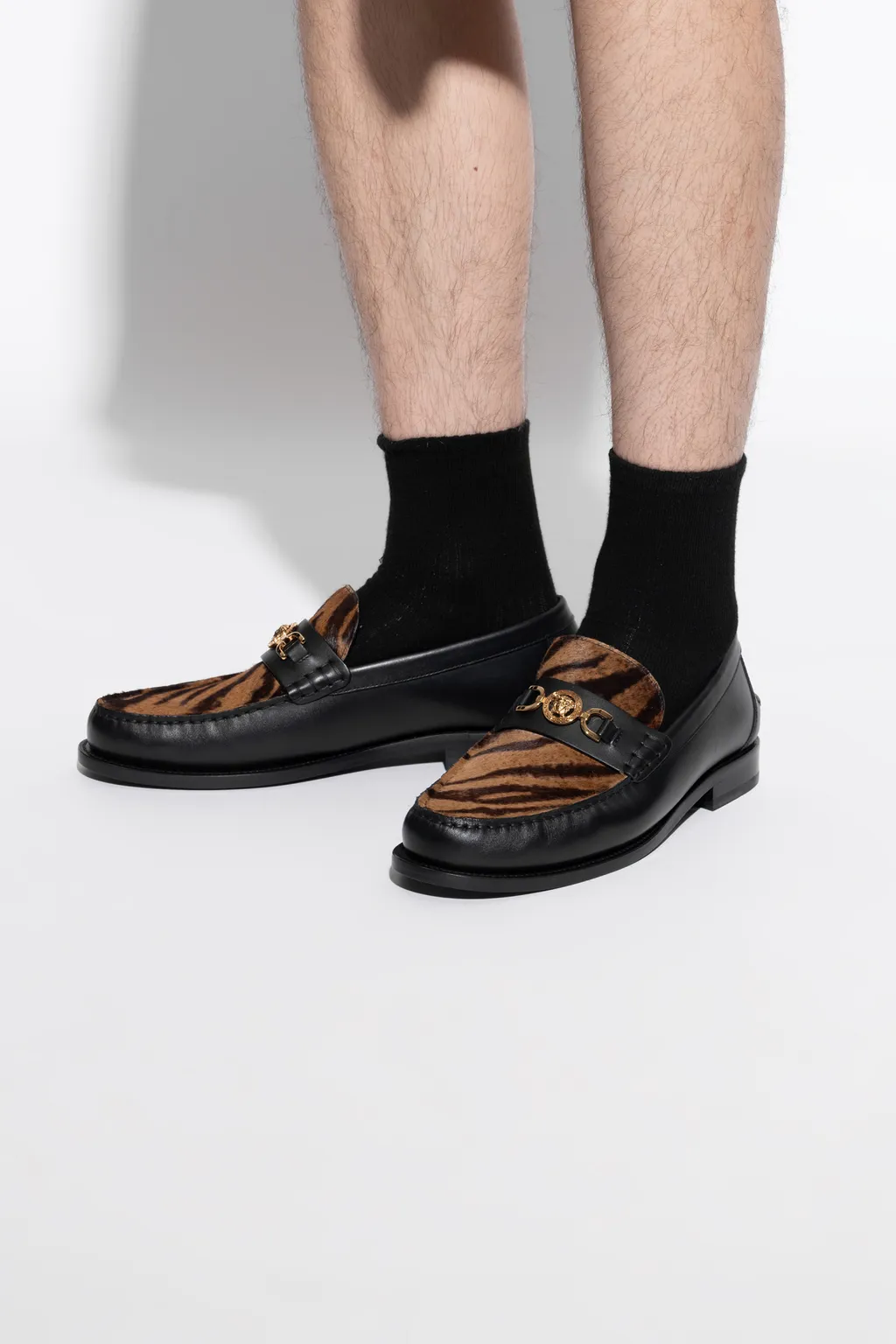 Leopard-Printed Slip-On Loafers