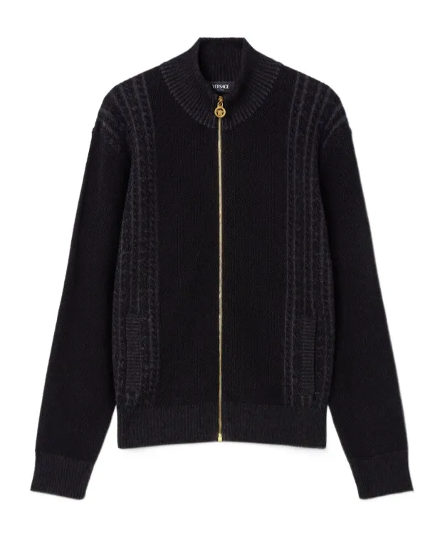 Zipped Knitted Cardigan