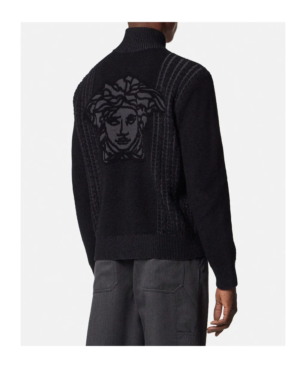 Zipped Knitted Cardigan