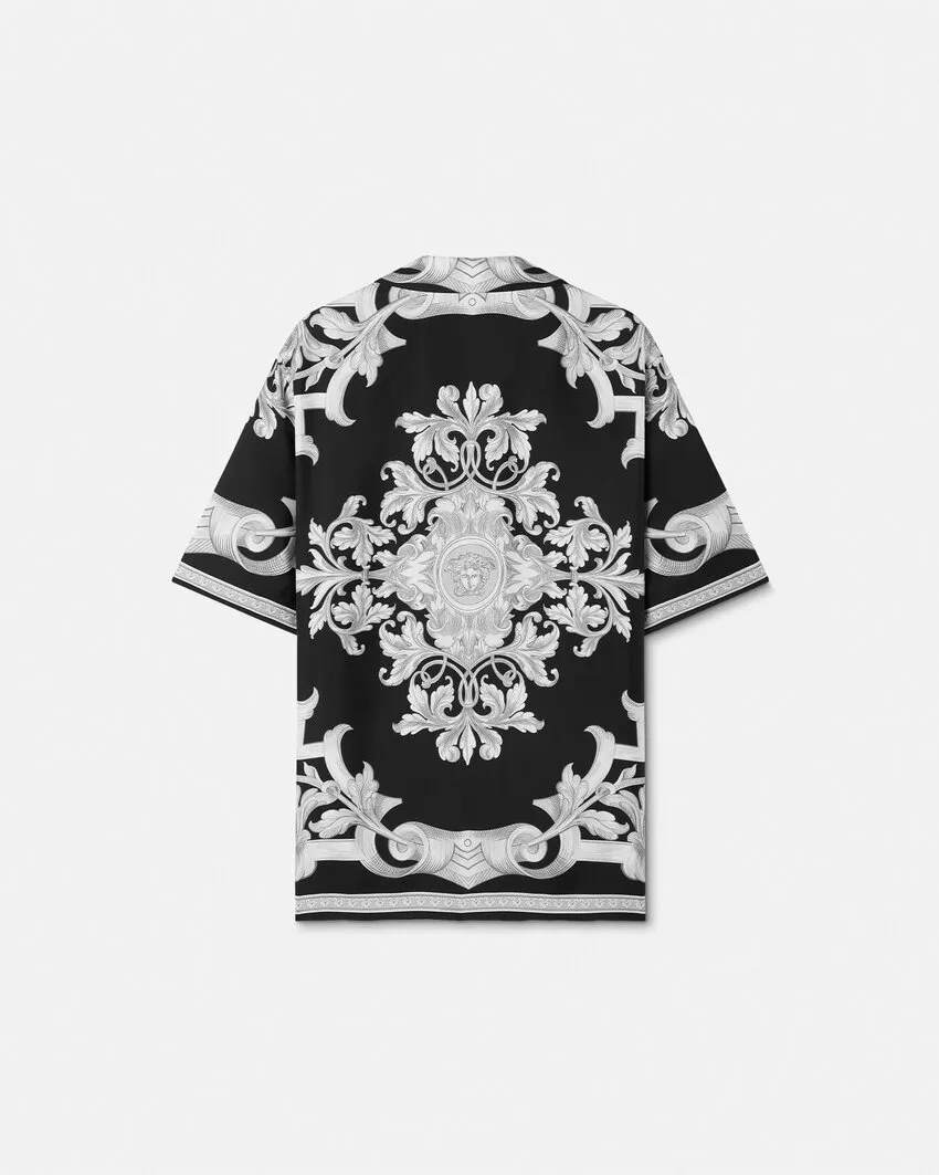 Pattern-Printed Short-Sleeved Shirt