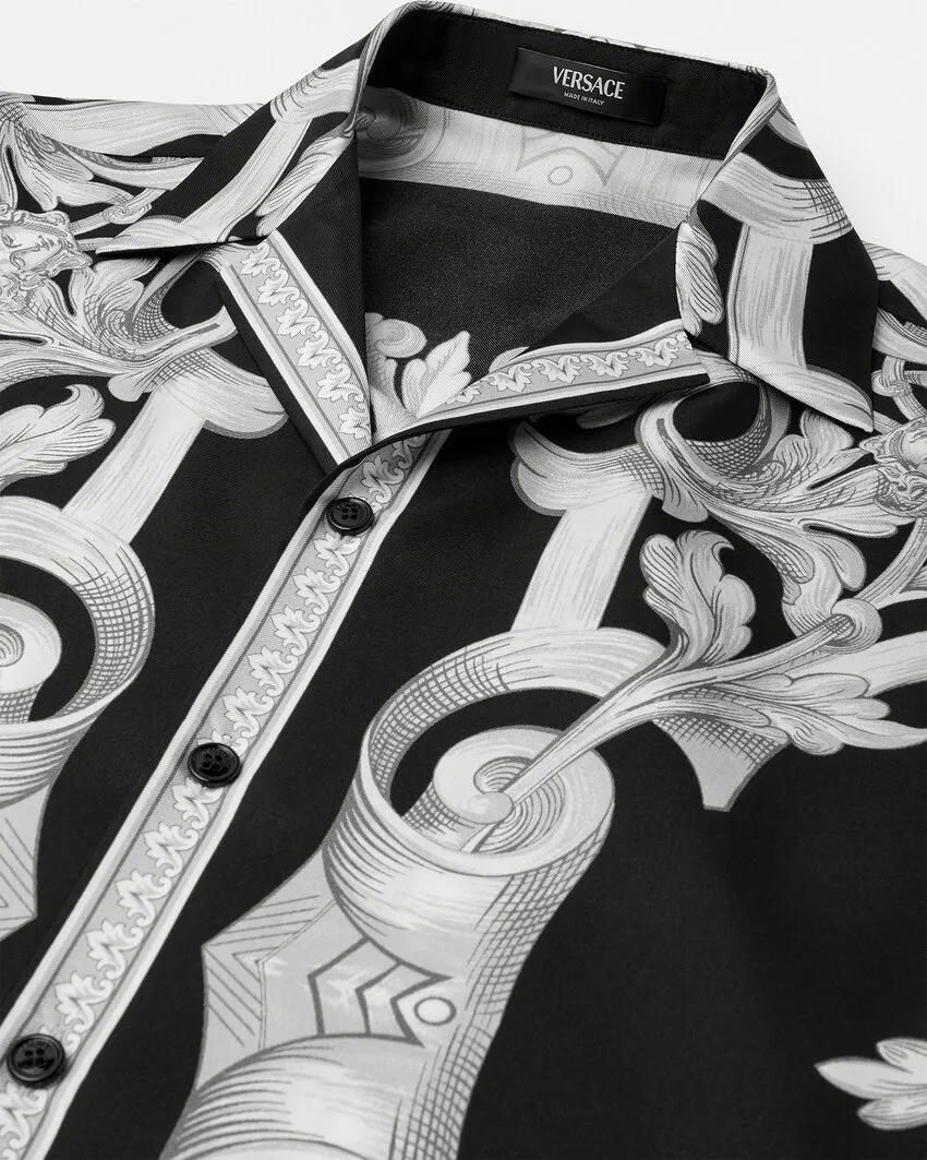 Pattern-Printed Short-Sleeved Shirt
