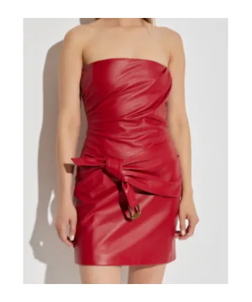 Strapless Zipped Mini Dress